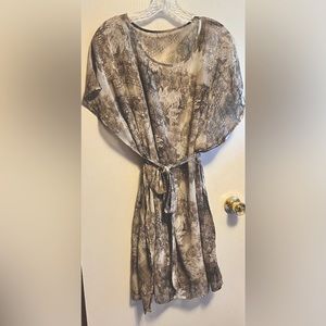 Wrangler dress with snakeskin print and floral detailing